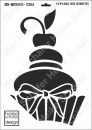 Schablone-Stencil A3 128-5265 Cupcake mit Kirsche